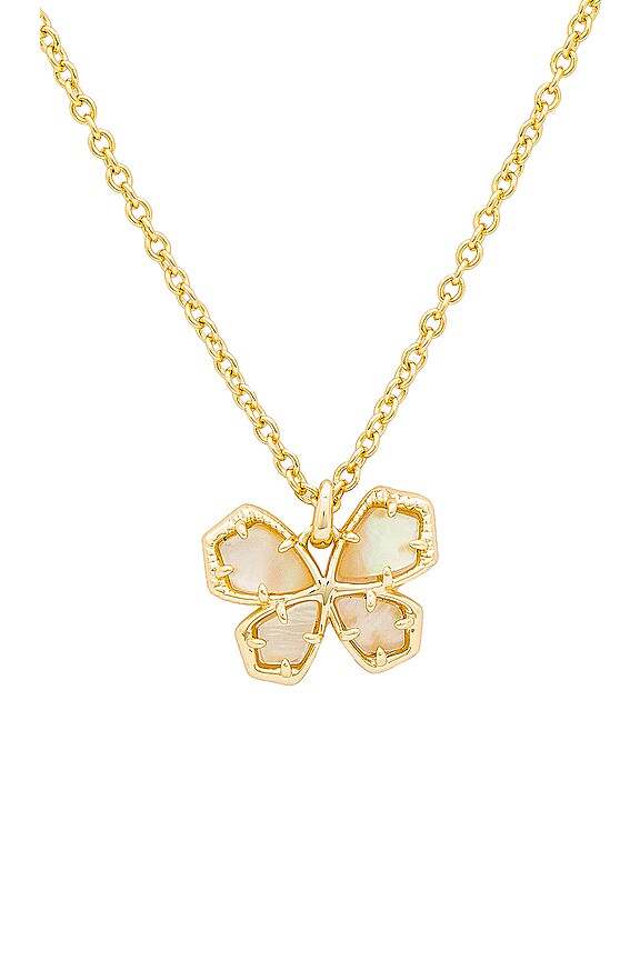 view 2 of 2 COLLAR CON COLGANTE DE MARIPOSA MAE in Gold & Golden Abalone