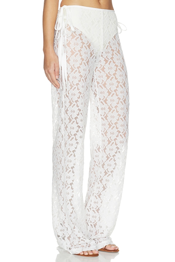 view 2 of 6 Strappy Lace Trousers in White