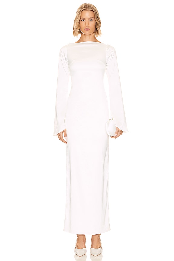 view 2 of 4 Keidi Dress With Pearl And Gold Bead Detai in White