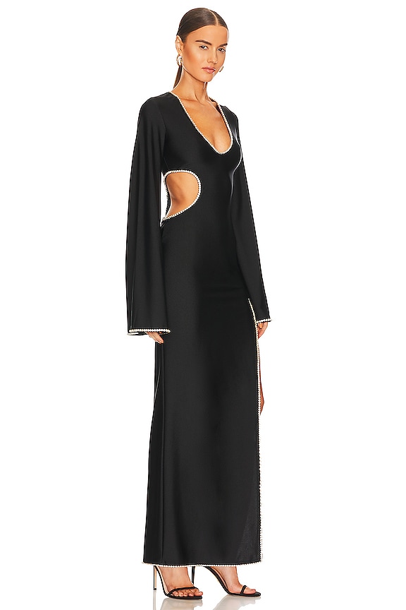 view 2 of 4 Kira Diamante Trim Maxi Dress in Black