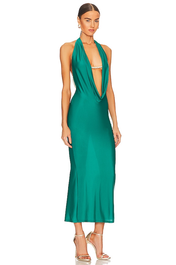 view 2 of 4 x REVOLVE Khiya Pearl Trim Maxi Dress in Teal