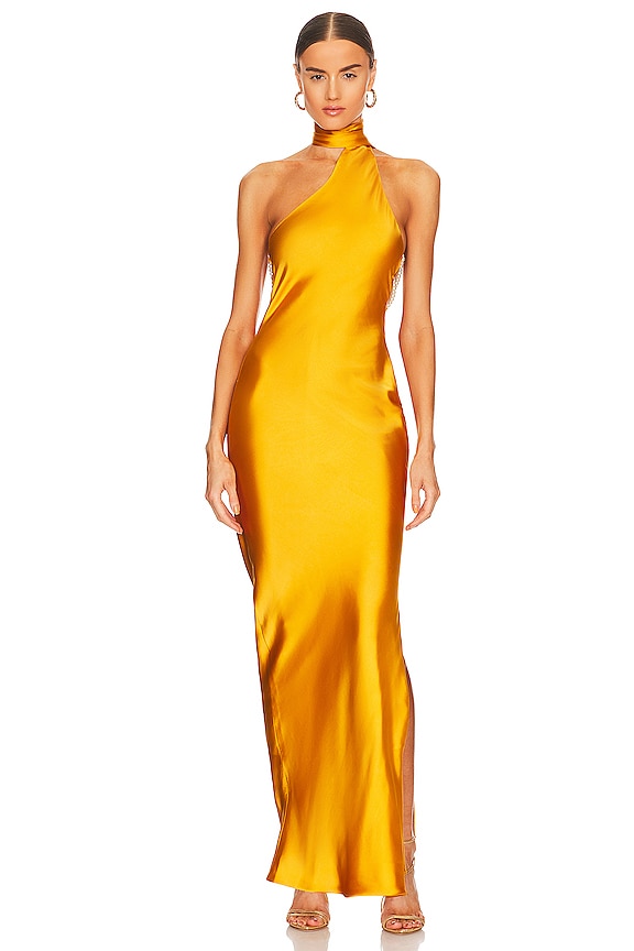 view 2 of 5 МАКСИ ПЛАТЬЕ KARA PEARL TRIM in Yellow
