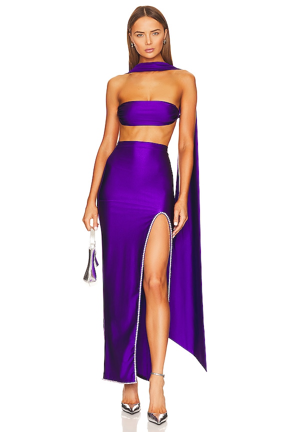Khanums X Revolve Strapless Sash Gown in Purple | REVOLVE