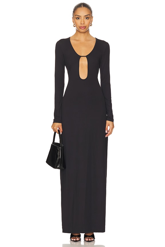 view 1 of 3 Echauffe Open Long Gown in Black