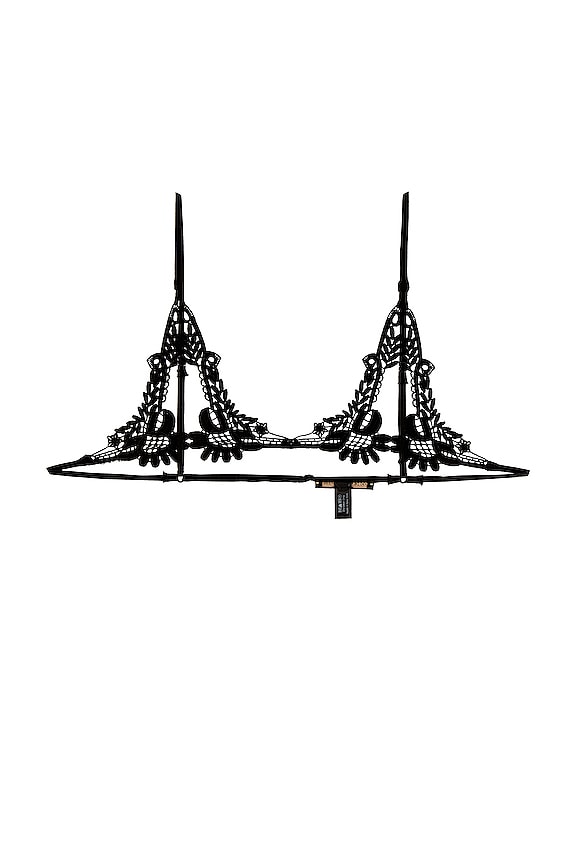 view 2 of 2 Lace Ouvert Bra in Black in Black