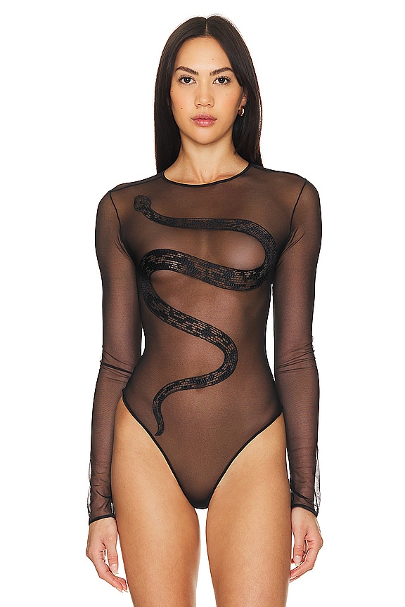 view 2 of 5 Garden Of Eden Bodysuit in Black