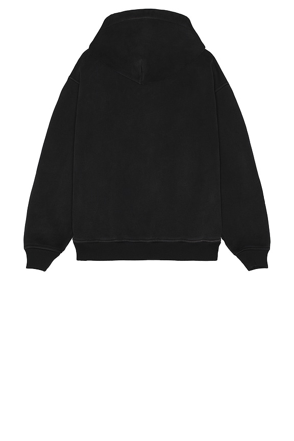 view 2 of 4 Patchwork Face Heavyweight Zip Up Hoodie in Black