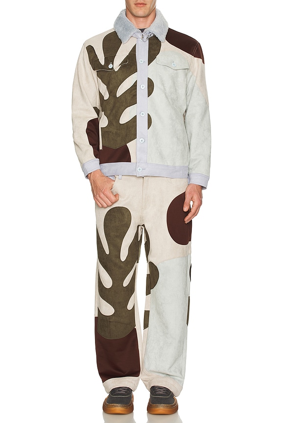 view 5 of 5 Suede Patchwork Jacket in Multi
