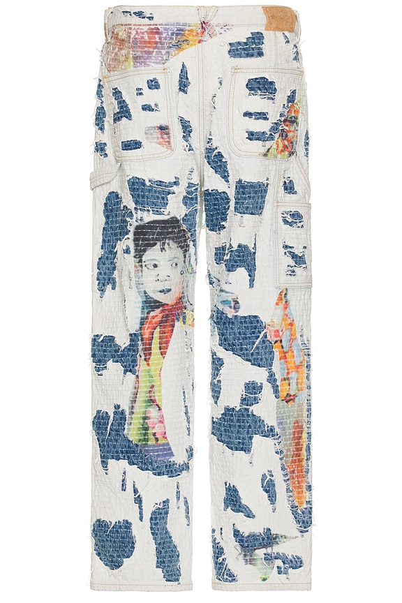 view 2 of 7 Boro Stitched Double Knee Pants in Multi