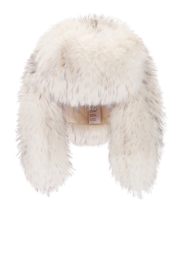 view 2 of 3 SOMBRERO DE CAZADOR DE PIEL SINTÉTICA OVERSIZED in White