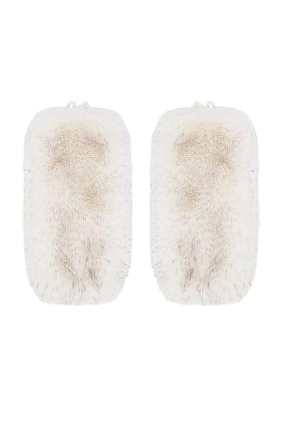 view 2 of 4 Faux Fur Leg Warmer in White