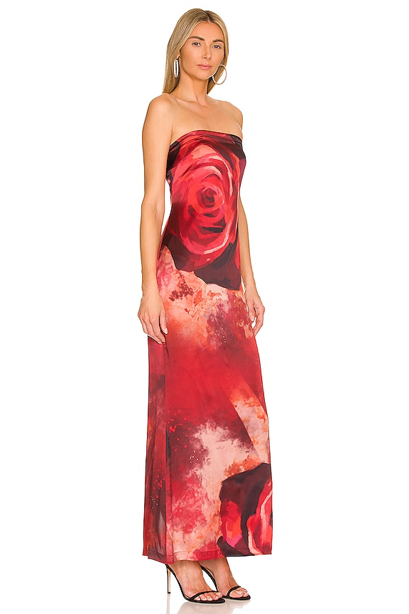 view 2 of 3 ROBE DE SOIRÉE TUBE in Red Rose