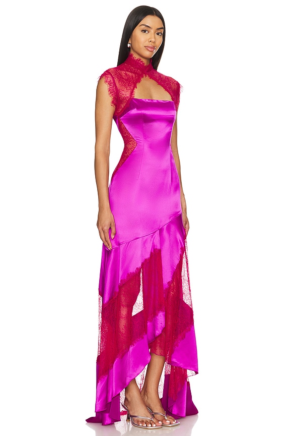 view 2 of 3 VESTIDO LARGO in Magenta