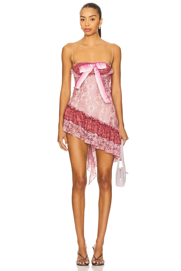 view 1 of 3 Lace Mini Dress in Pink