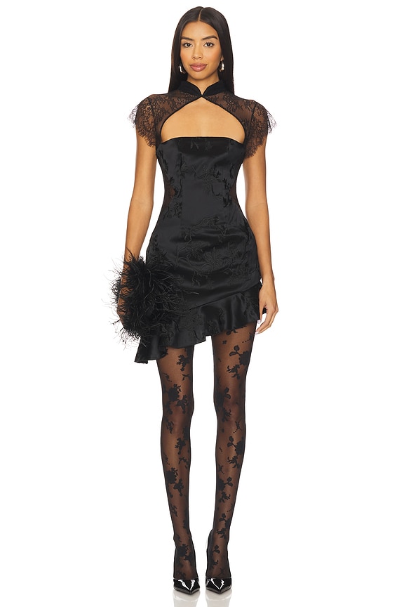 view 2 of 4 Lucy Lace Qi Pao Dress in Black