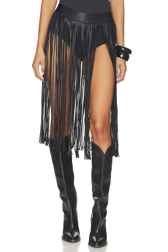 view 1 of 7 Short With Side Fringe in Brown & Black
