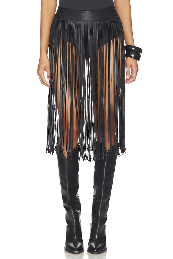 view 2 of 7 Short With Side Fringe in Brown & Black