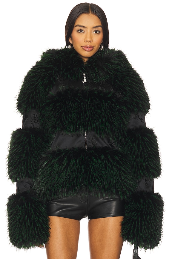view 2 of 5 Memphy Faux Fur Coat in Green