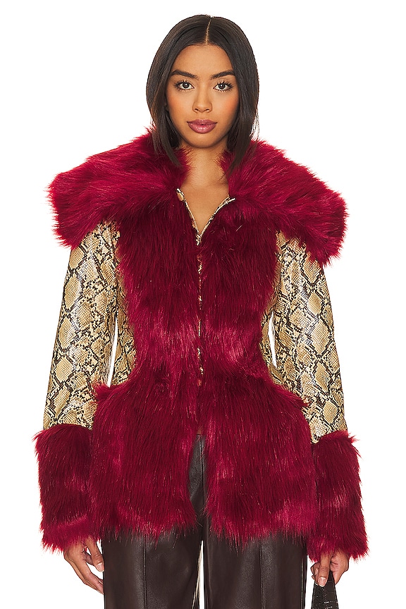 view 2 of 5 코트 in Red Wine