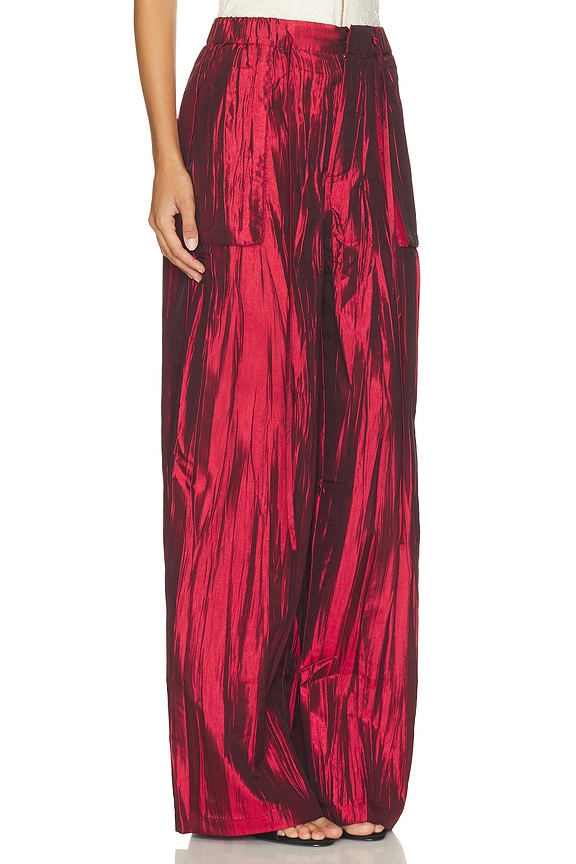 view 2 of 6 Akdeniz Satin Pant in Red