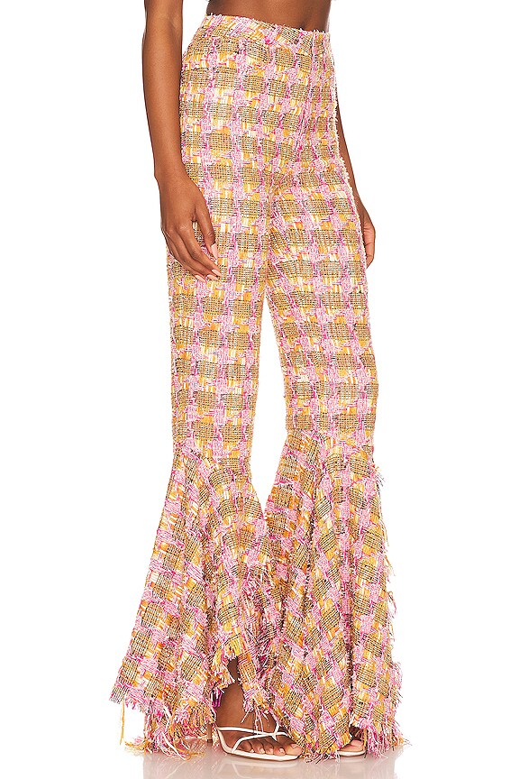 view 2 of 5 Flare Goldi Tweed Pant in Pink