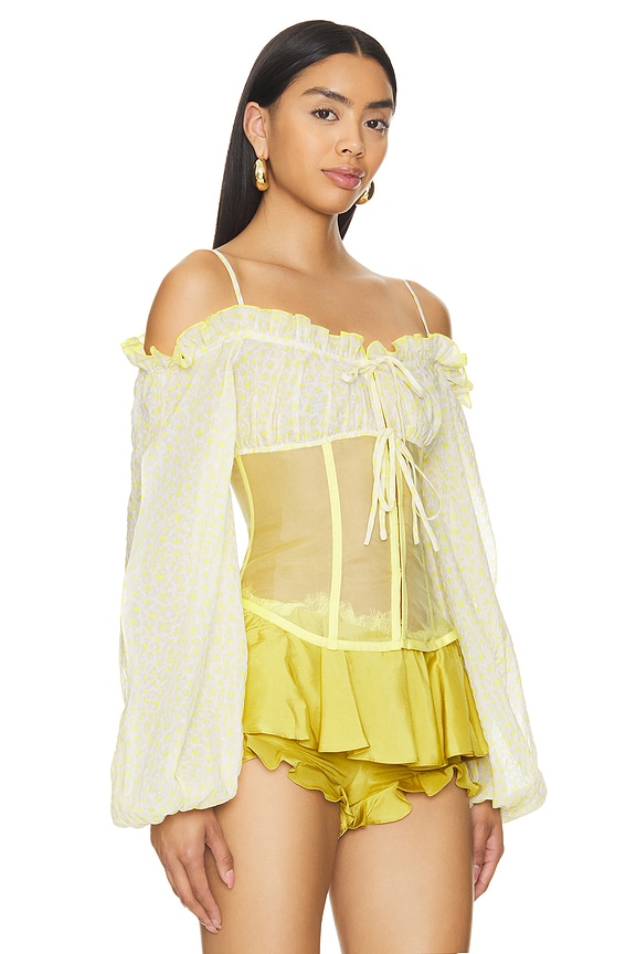 view 2 of 4 Bustier Top in Yellow
