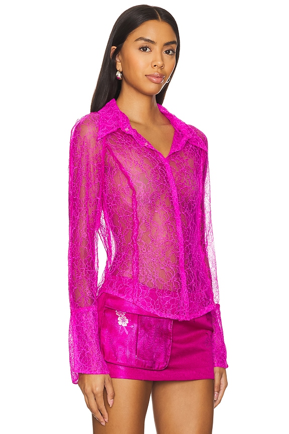 view 2 of 4 Lace Blouse in Pink