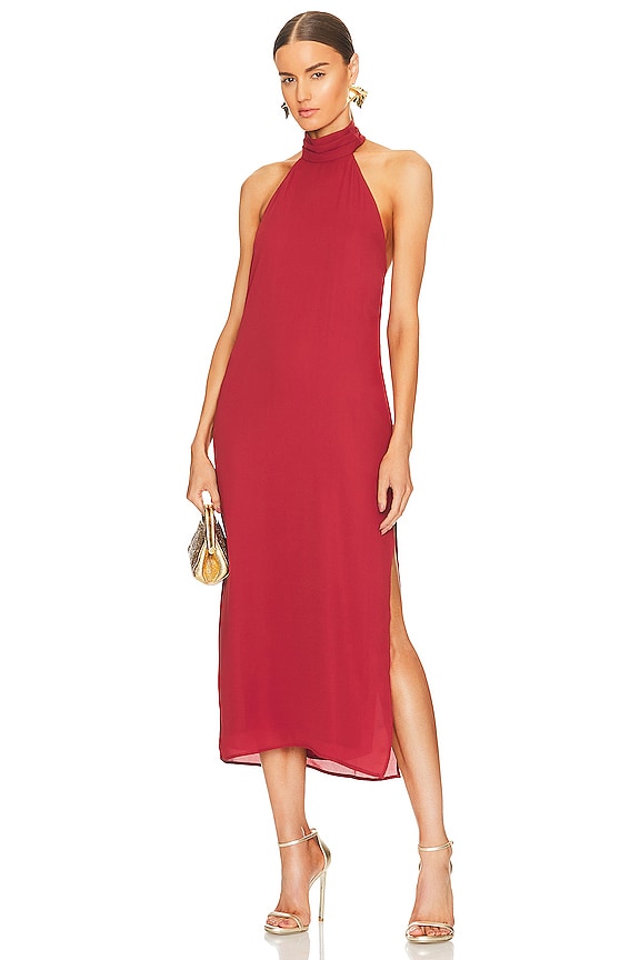 krisa Halter Midi Dress in Mojave REVOLVE
