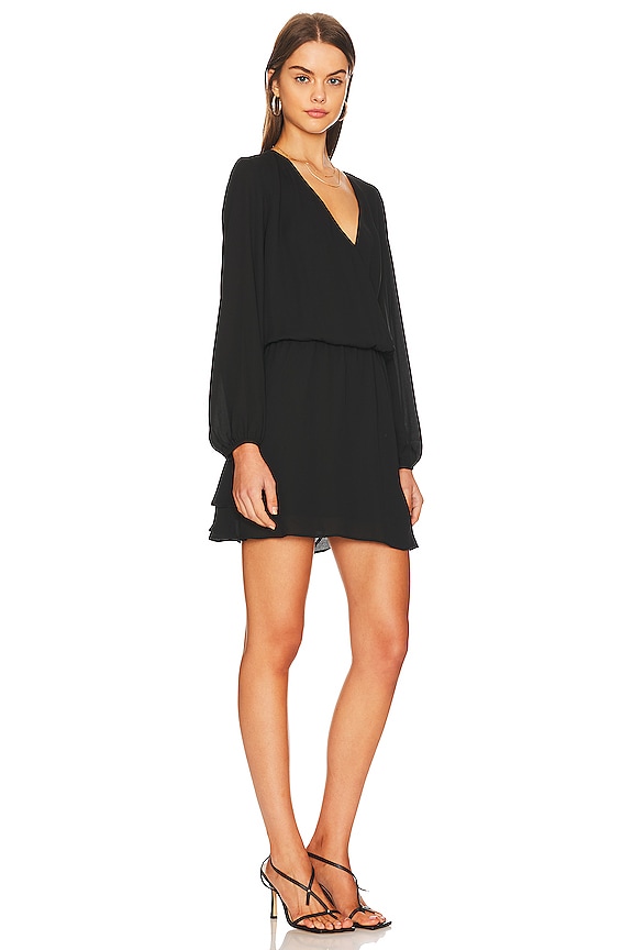 view 2 of 3 Double Ruffle Mini Dress in Black
