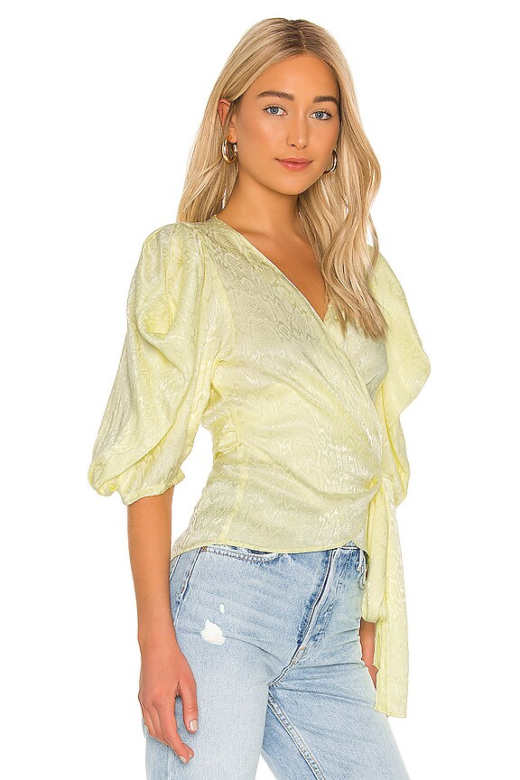 view 2 of 5 Puff Sleeve Wrap Top in Daisy