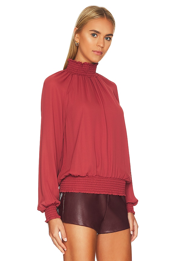 view 2 of 4 Smocked Turtleneck Blouse in Mojave