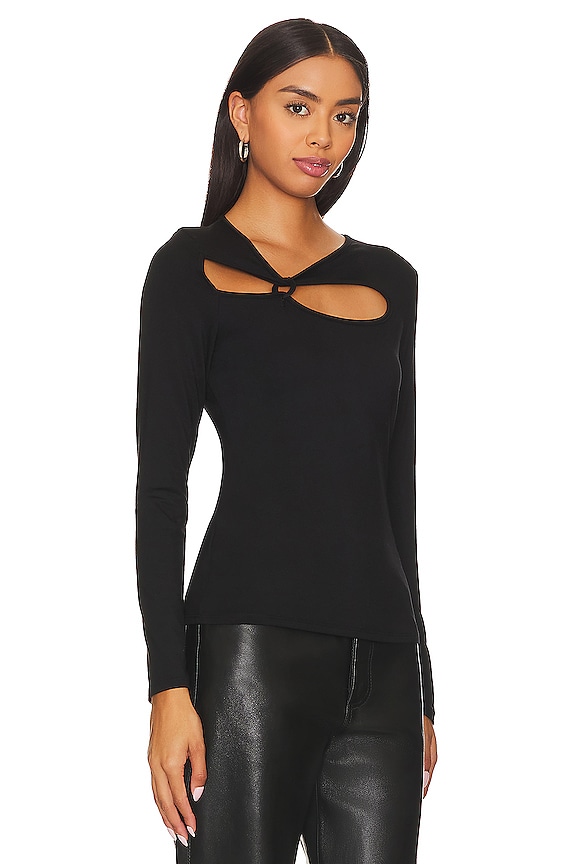 view 2 of 4 ASYMMETRICAL RING 탑 in Black