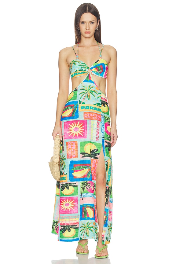 view 1 of 3 ROBE MAXI in Ocean Honey