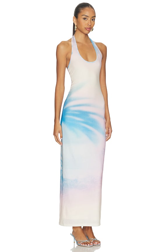 view 2 of 3 ROBE LONGUE DOS NAGEUR HALTER MAXI DRESS in Salt Breeze