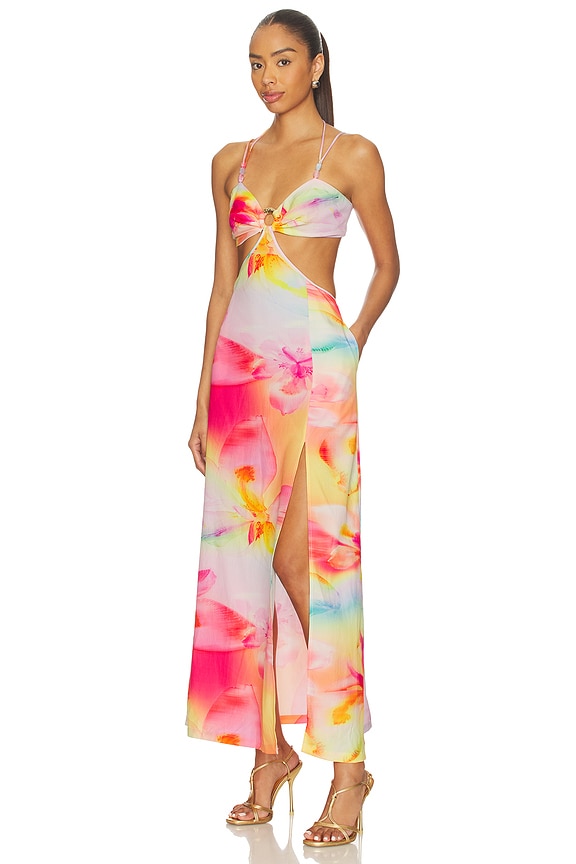view 2 of 3 ROBE MAXI MAXI DRESS in Frangipani Swirl