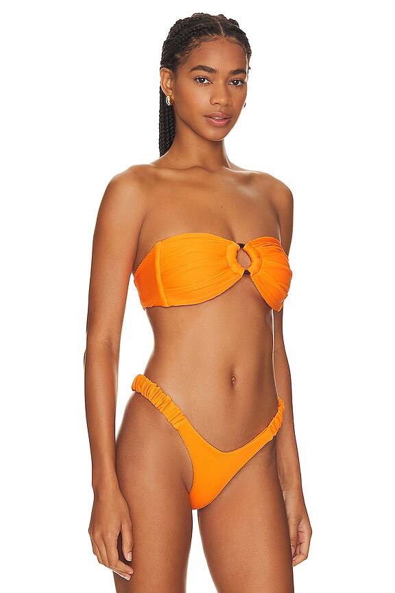 view 2 of 4 비키니 탑 in Papaya Ribbed