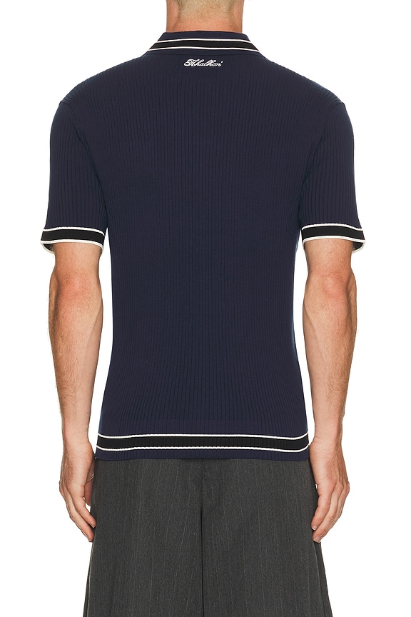 view 2 of 5 Varsity Tipped Rib Polo in Navy