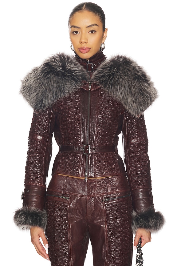 view 1 of 4 CHAQUETA SMK in Brown