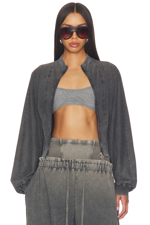 view 1 of 5 Haze Zip-Up in Washed Black