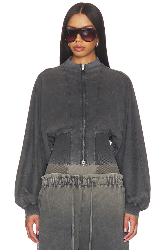 view 2 of 5 Haze Zip-Up in Washed Black