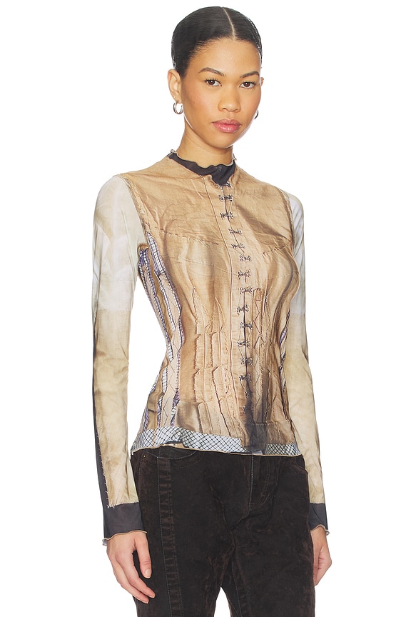 view 2 of 4 Halcyon Top in Brown Victorian