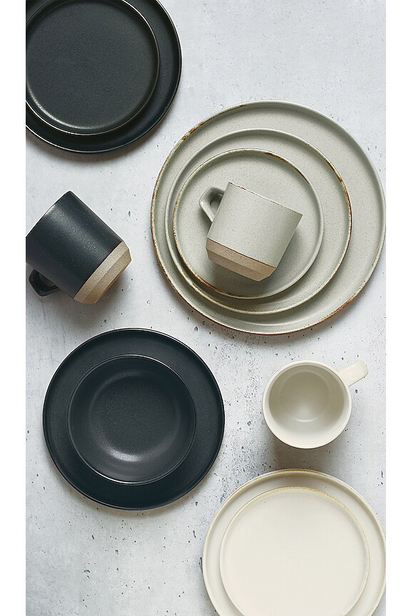 view 2 of 3 CLK-151 Ceramic Dinner Plate Set Of 3 in Black