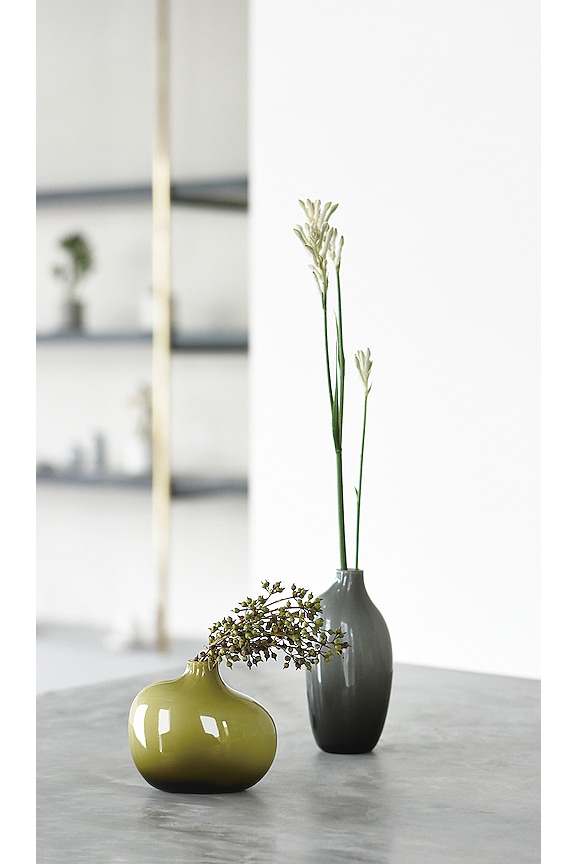 view 2 of 3 SACCO VASE GLASS 꽃병 in Green