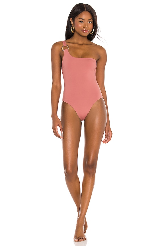 view 1 of 4 Amara Reversible One Piece in Rose Gold & Latte