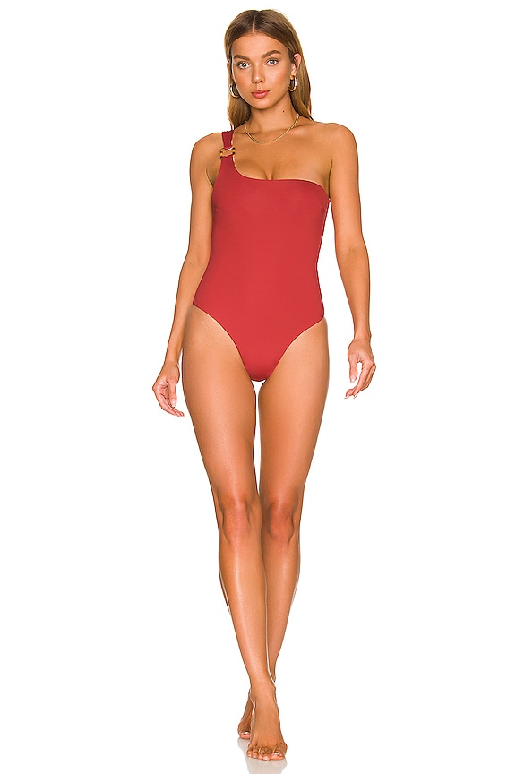 view 1 of 4 Amara Reversible One Piece in Terracotta & Bone
