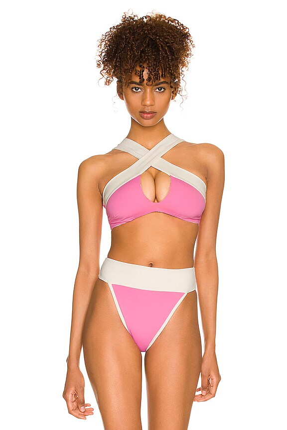 view 2 of 5 X REVOLVE Reversible Coco Bikini Top in Rouge Swirl & Rouge