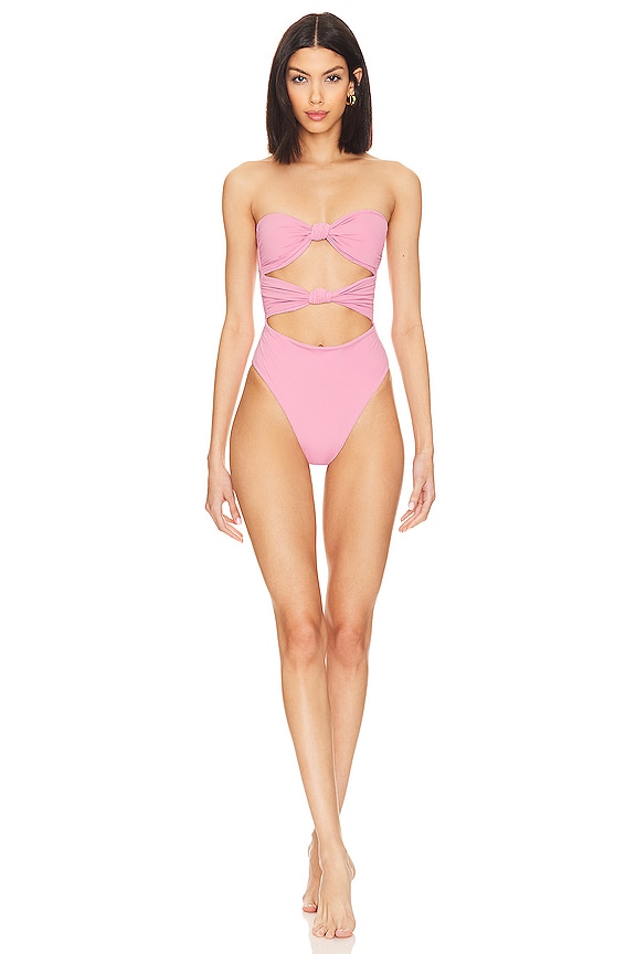 view 2 of 5 Fallon Reversible One Piece in Azalea Scrunch & Azalea