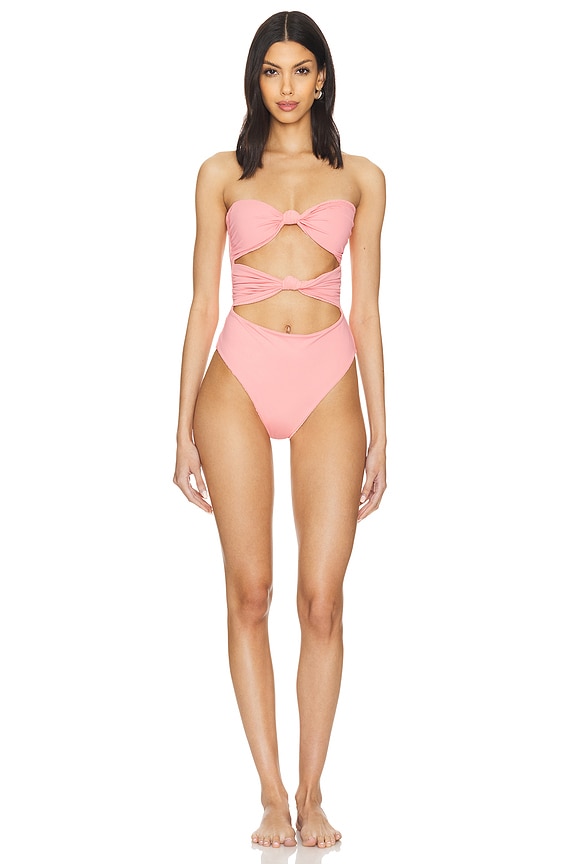 view 2 of 4 FALLON 원피스 수영복 in Flamingo Scrunch