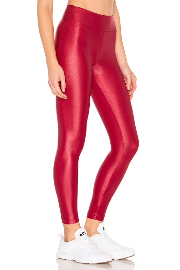 view 2 of 4 Lustrous High Rise Legging in Red