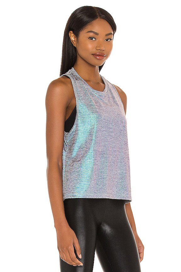 view 2 of 4 Muscle Iridescent Tank in Storm